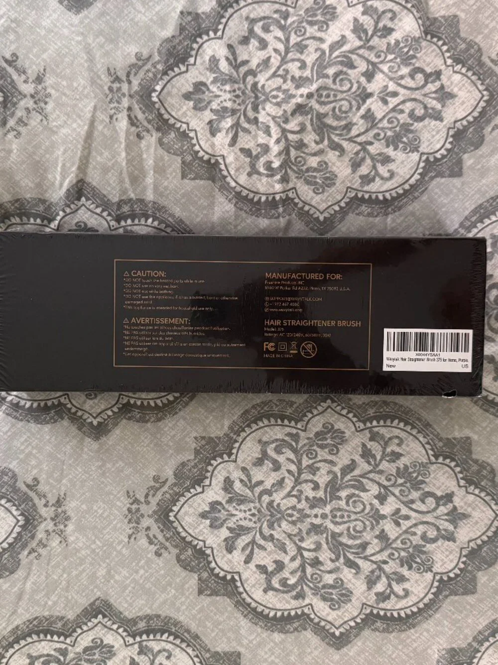 NEW/Sealed Wavytalk Purple Hair Straightening Brush